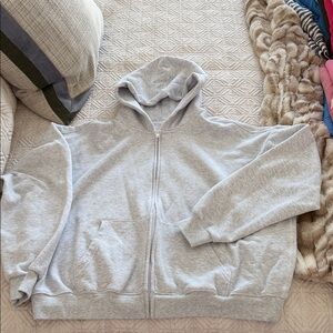 SKIMS Grey Full Zip Hoodie size XL